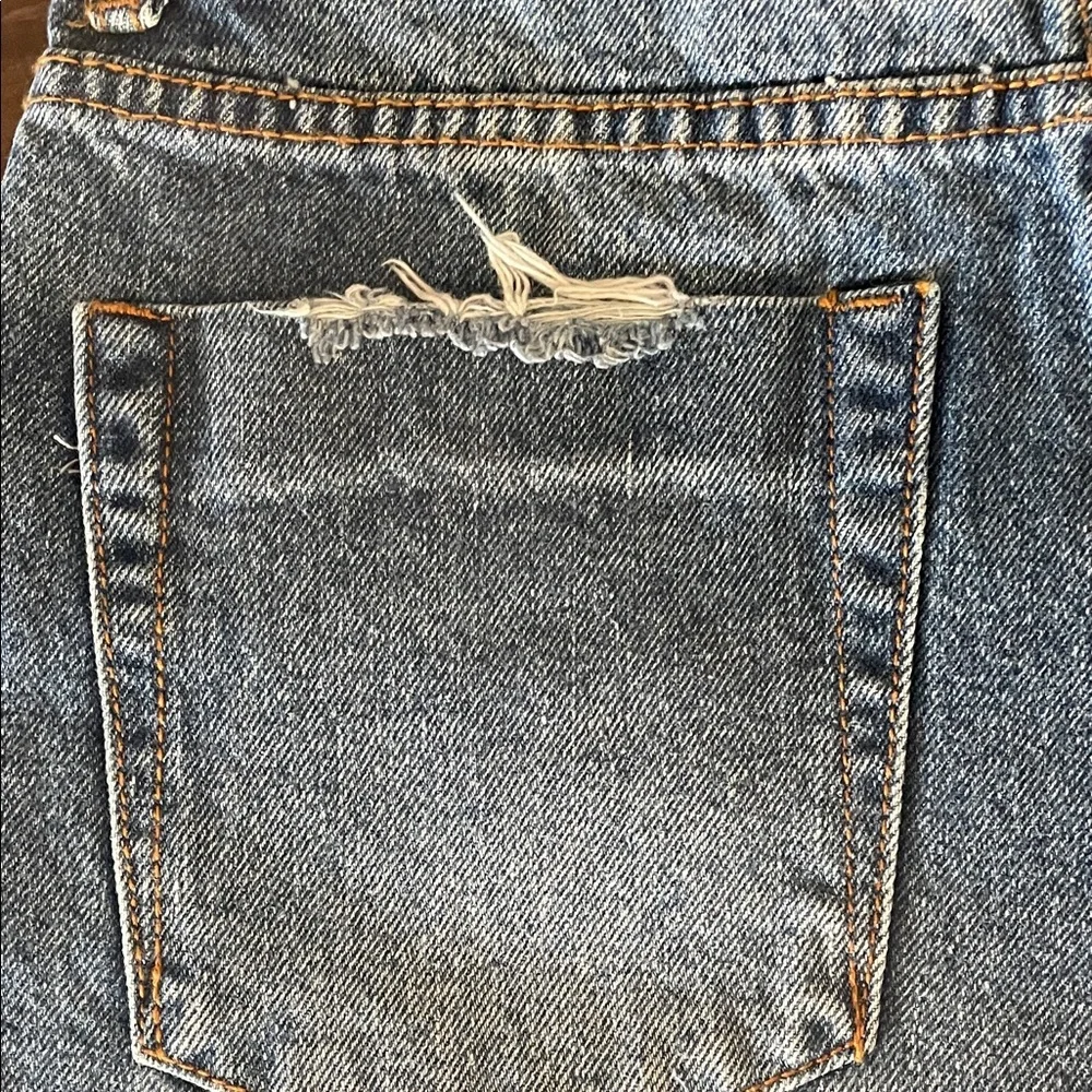 Impressions Light Blue Ripped Jean Shorts - Picture 10 of 11